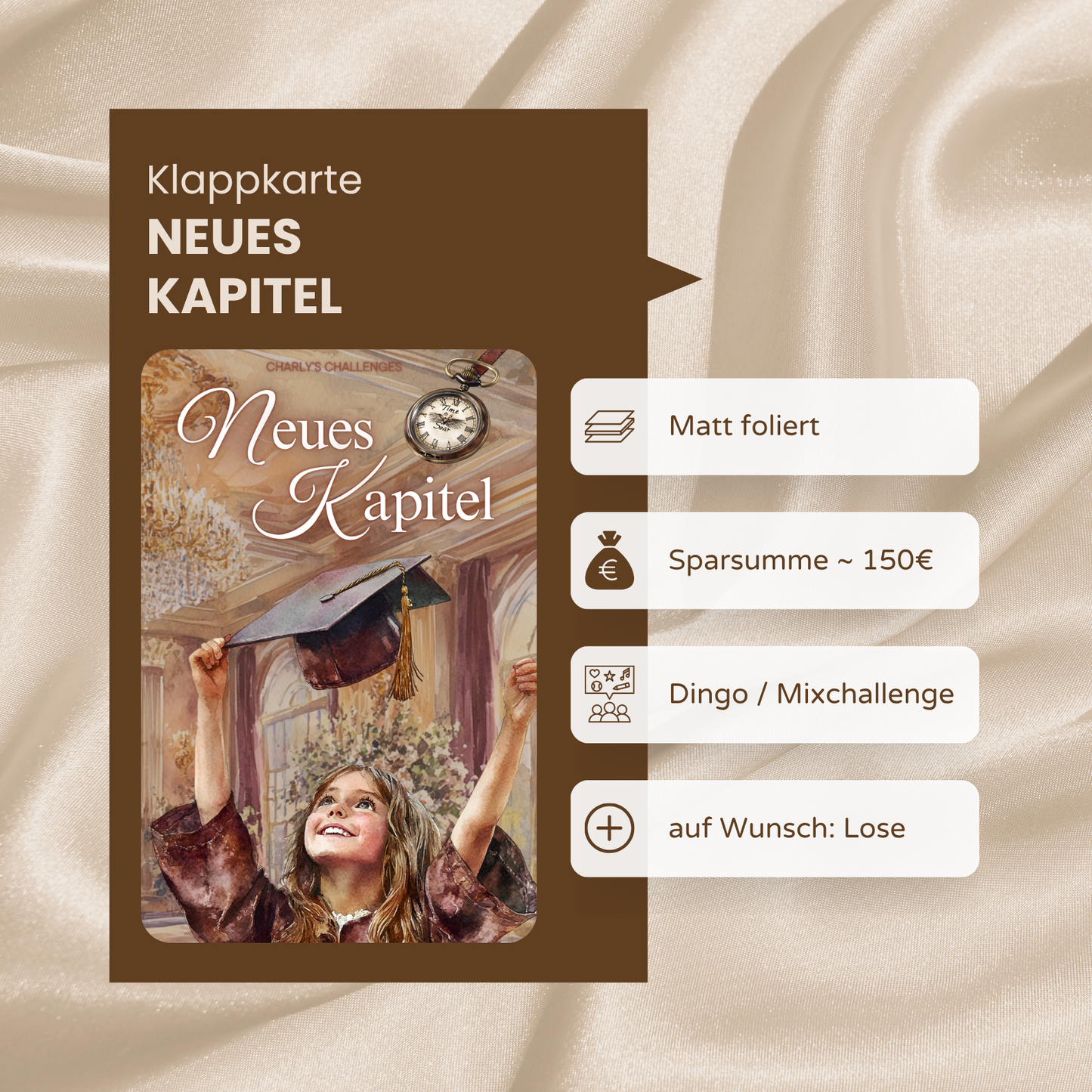 Neues Kapitel - Klappkarte