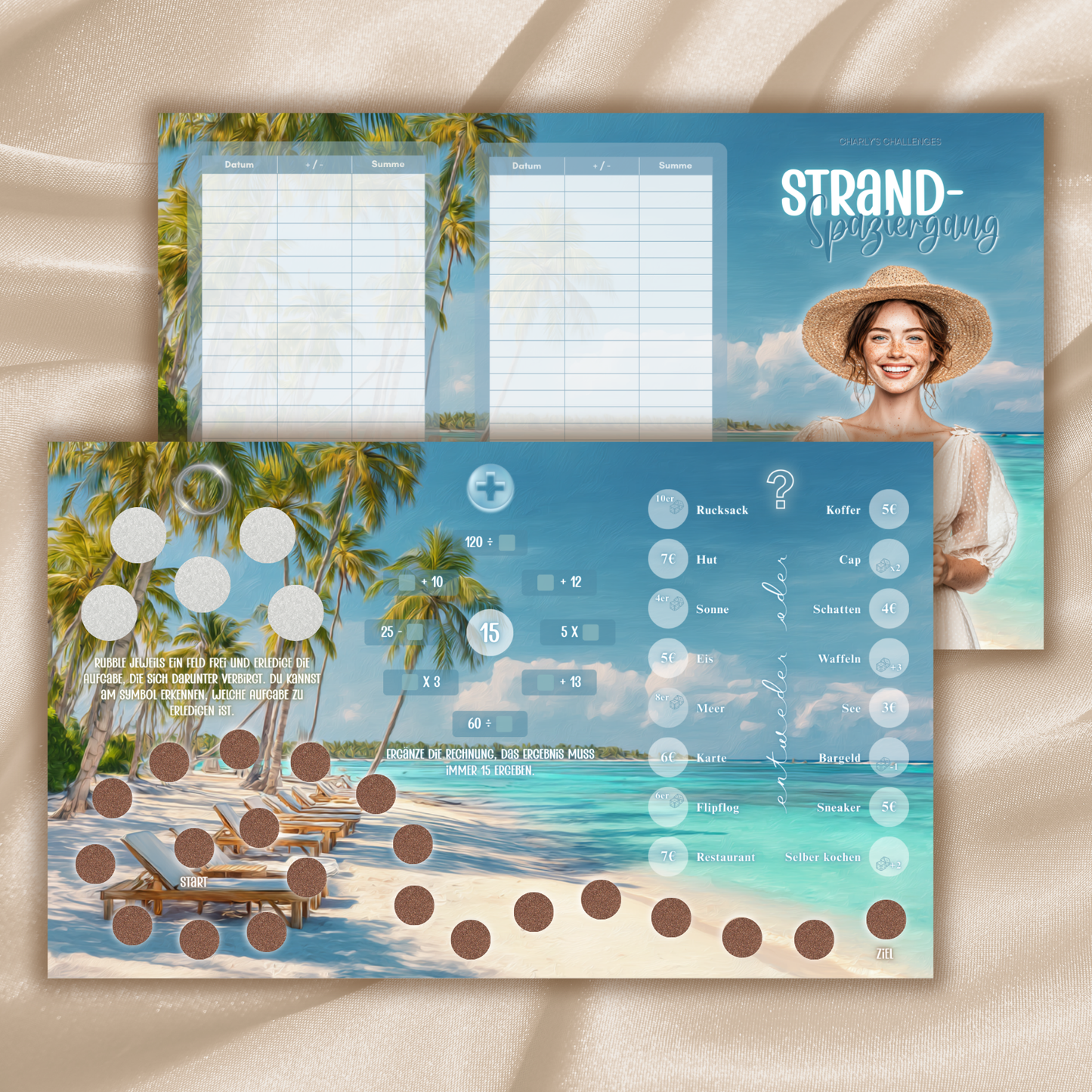 Strandspaziergang - Klappkarte (foliert)