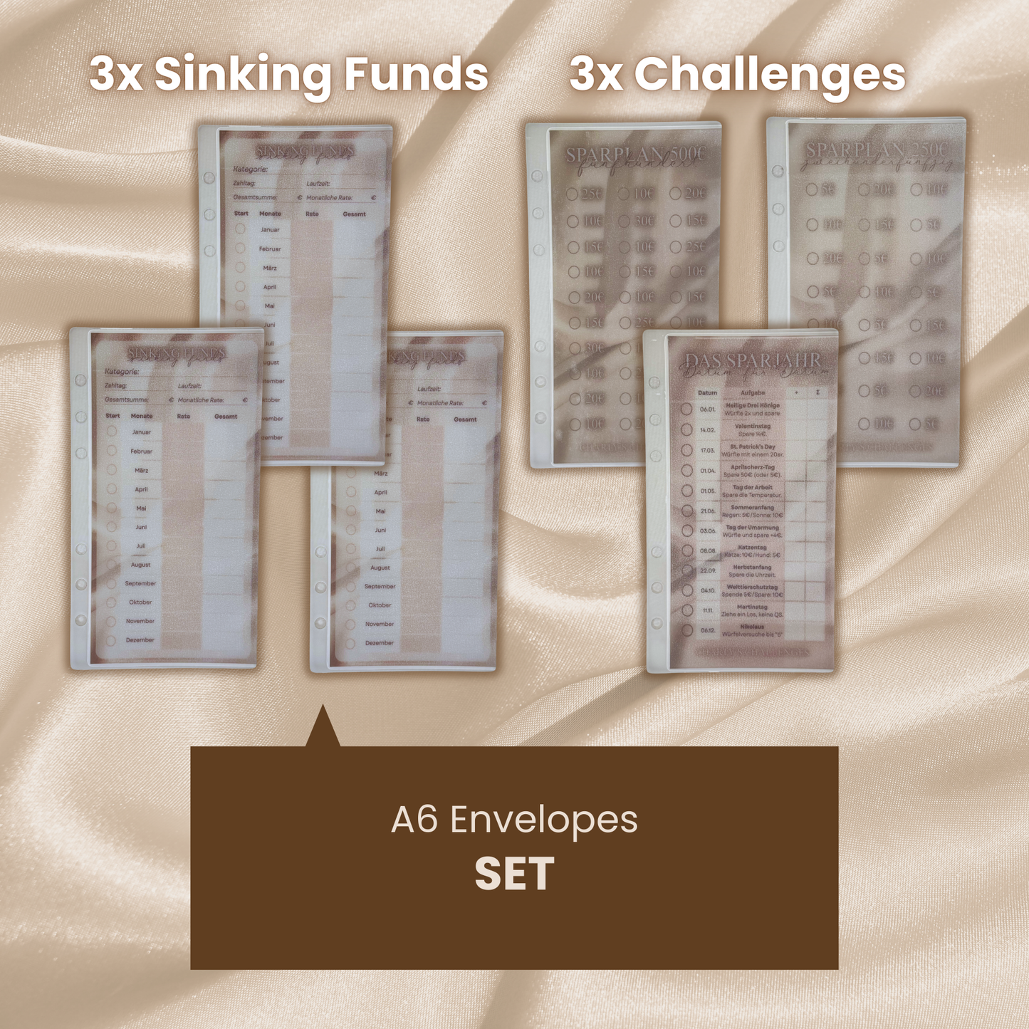 Budget-Umschläge A6 (Sinking Funds & Sparchallenges)