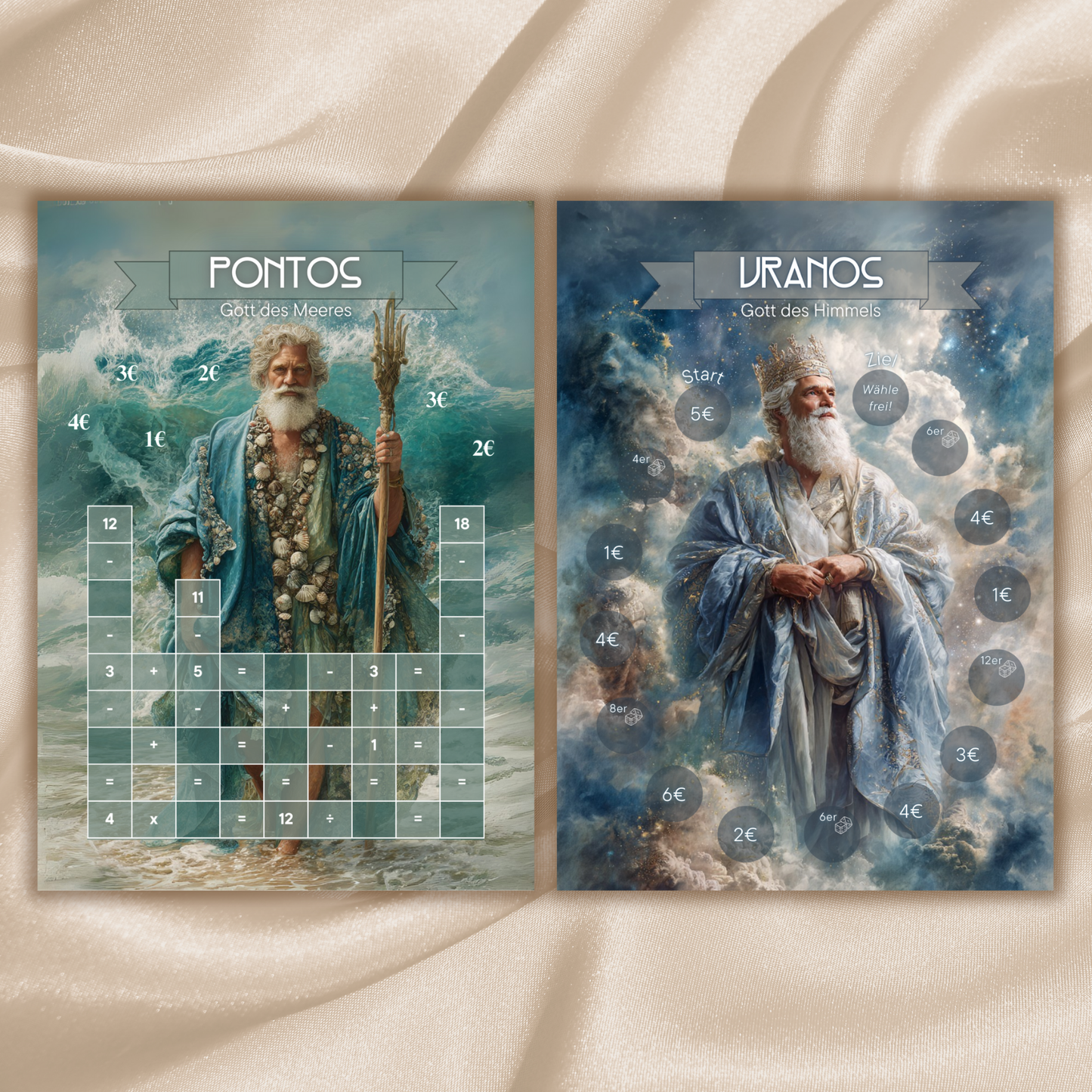 Griechische Götter - Jahreschallenge (Sparbuch)