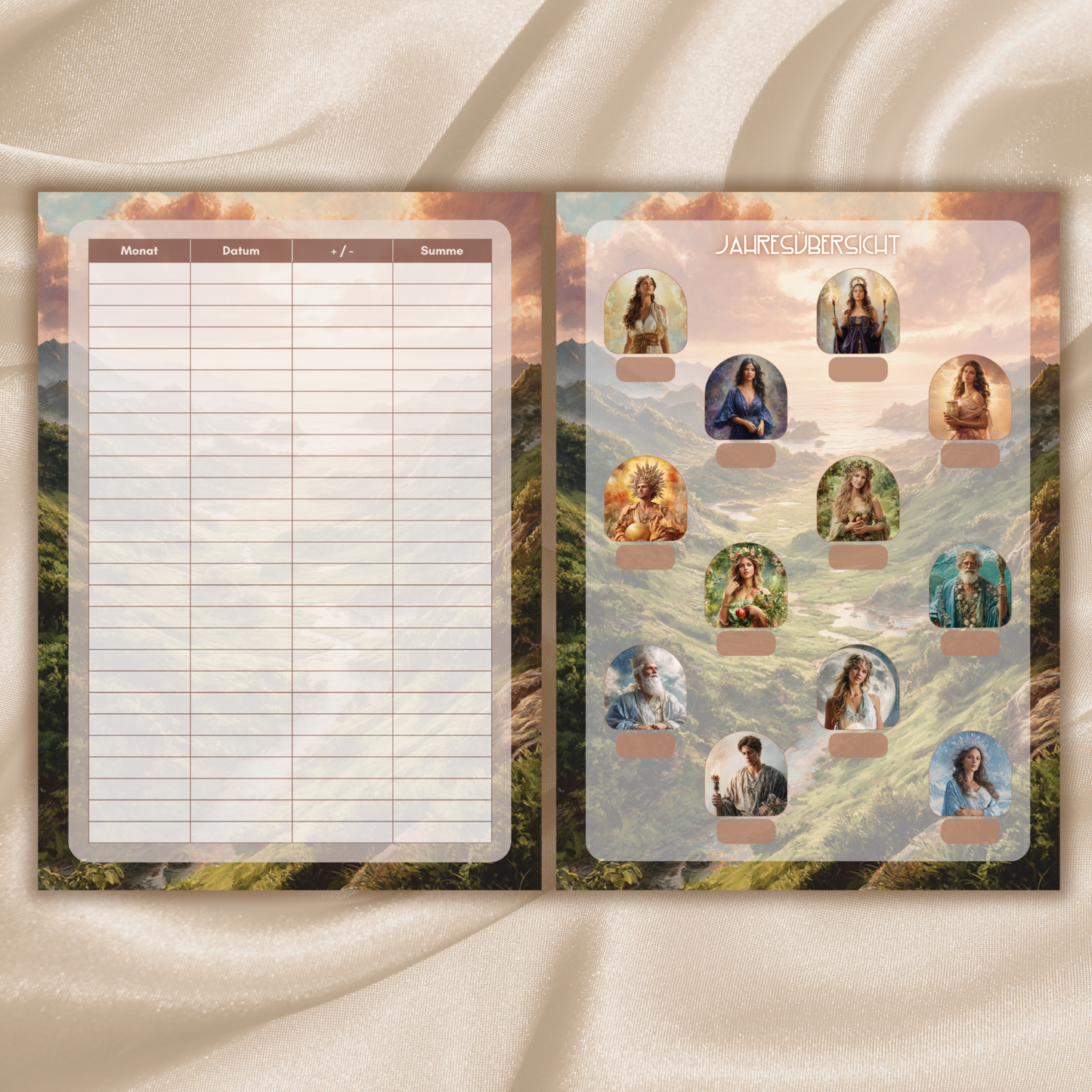 Griechische Götter - Jahreschallenge (Sparbuch)