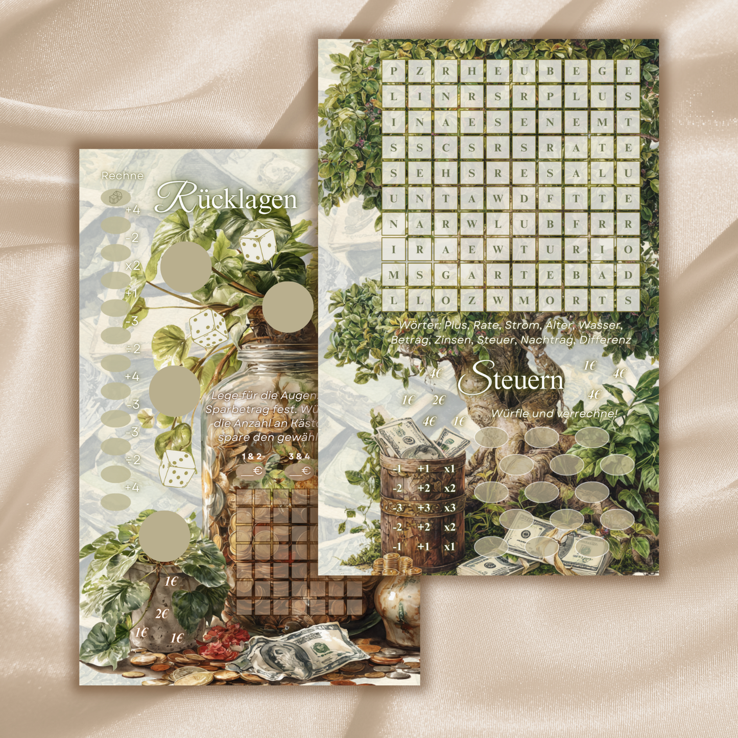 Nachzahlungen - foliertes Sparbundle