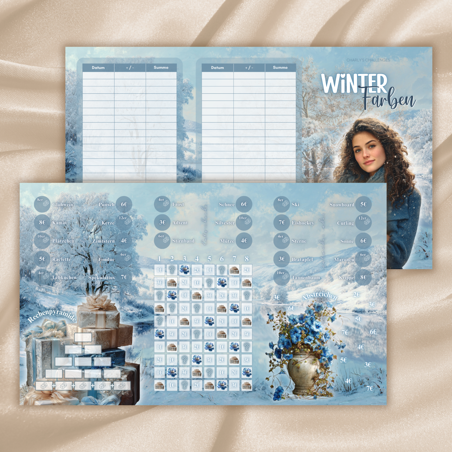 Winterfarben - Klappkarte