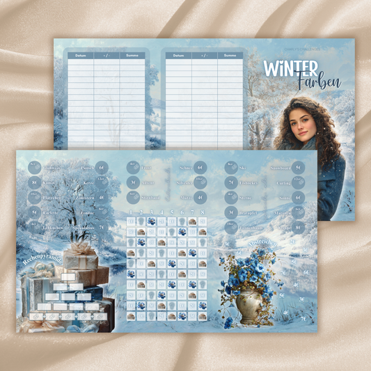 Winterfarben - Klappkarte