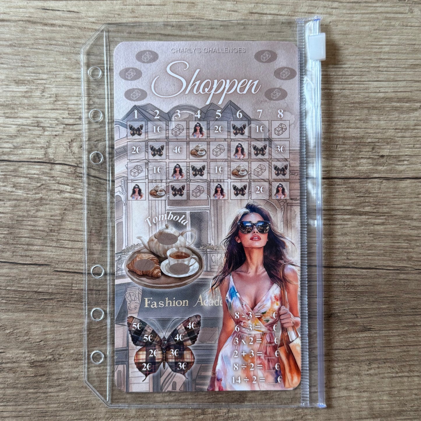 A6 Budgethüllen | mit Zipper, ohne Zipper, mit zwei Fächern, offen